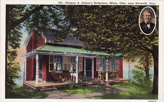 Thomas A Edison's Birthplace Milan Ohio 1946