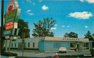 1960's Browney's Restaurant Neon Mike Roberts postcard 6720