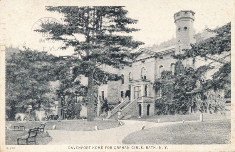 Davenport Home for Orphan Girls - Bath NY, New York - pm 1928 - WB