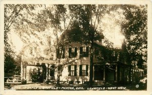 1910s RPPC Postcard; West view of Lawnfield, President Garfield Home, Mentor OH