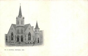 PORTAGE, Wisconsin WI   ME CHURCH~Methodist Episcopal   c1900's UDB Postcard
