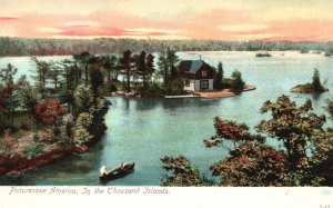 Vintage Postcard 1910's Picturesque America Thousand Islands Ontario Canada