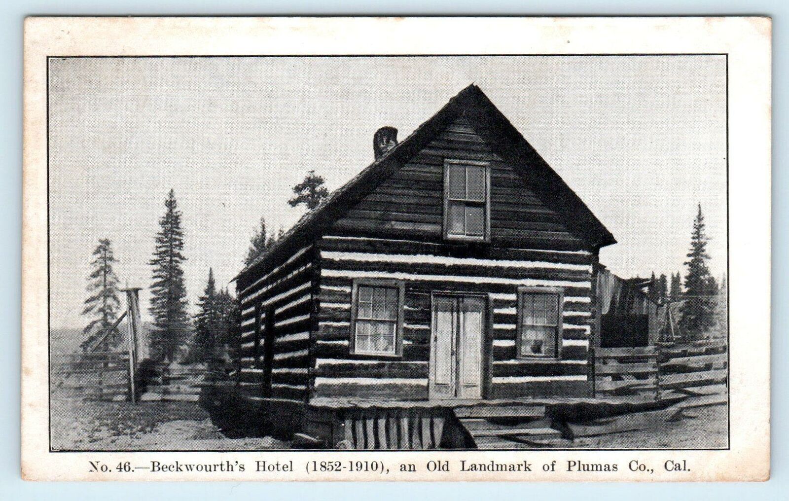 WILLOW GLENN, CA Historic BECKWOURTH'S HOTEL c1910s Plumas County