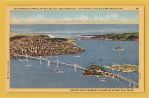 LP07  Aerial View, San Francisco-Oakland Bay Bridge, Golden 
