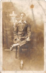 J57/ Cincinnati Cleveland Ohio RPPC Postcard c1910 Black Americana Man 122