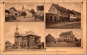 Antique Postcard Gruss aus Oberlauringen Bavaria Germany JB2