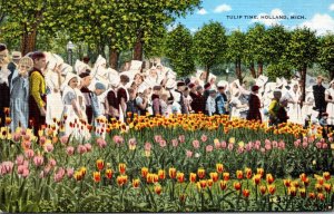 Michiganj Holland Tulip Time Natives In Dutch Costumes