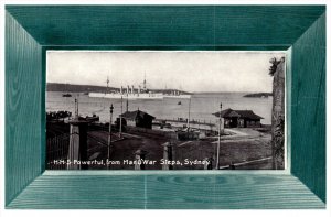 Ship H.M.S. Powerful, Man O'War Steps, Sydney Australia , Green Picture ...