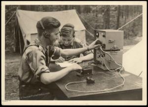3rd Reich Germany Signals Nachrichten Hitler Youth HJ RPPC Propaganda Card 84750