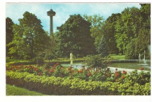 Queen Victoria Park, Skylon Tower, Niagara Falls, ON, Vintage Chrome Postcard