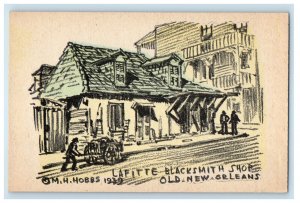 1939 Lafitte Blacksmith Shop Old New Orleans Louisiana LA Unposted Postcard