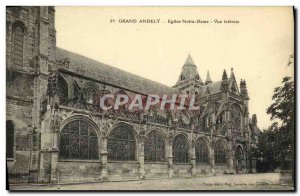 Old Postcard Grand Andely Eglise Notre Dame Side View