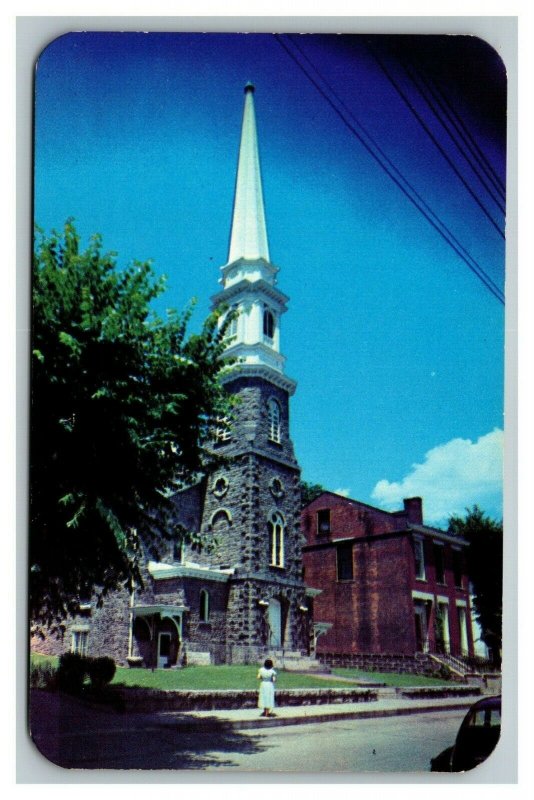 Vintage 1950's Postcard First Presbyterian Church N Bench St. Galena Illinois