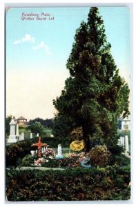 Postcard Whittier Burial Lot, Amesbury, MA B23