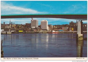 Harbour Bridge, New City Hall, Skyline of SAINT JOHN, New Brunswick, Canada, ...