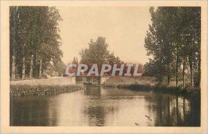 Old Postcard St Leger sur Dheune S and L Bridge Laucherres
