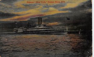 New York River Steamship Ferry Boat Ship 