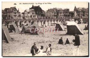 Old Postcard Paris Beach The Beach and The Villas