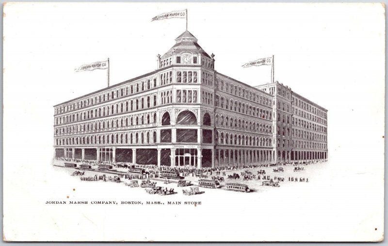 Jordan Marsh Company Boston Massachusetts MA Main Store Building Postcard