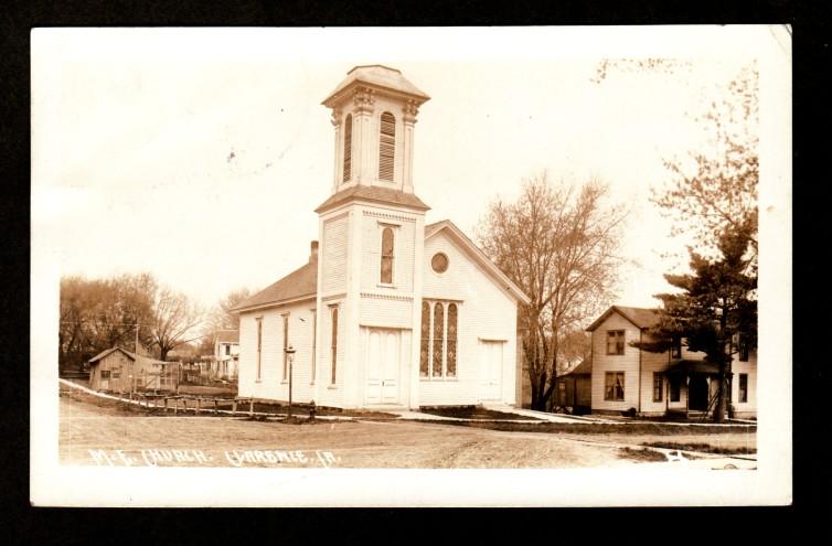 U S 1910 Real Photo Clarence Church Iowa Picture Postcard!
