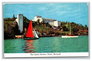 Vintage 1956 Advertising Postcard The Castle Harbor Hotel Bermuda Caribbean