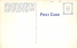 Longhorn Steer State Capitol - Map, Texas TX Postcard