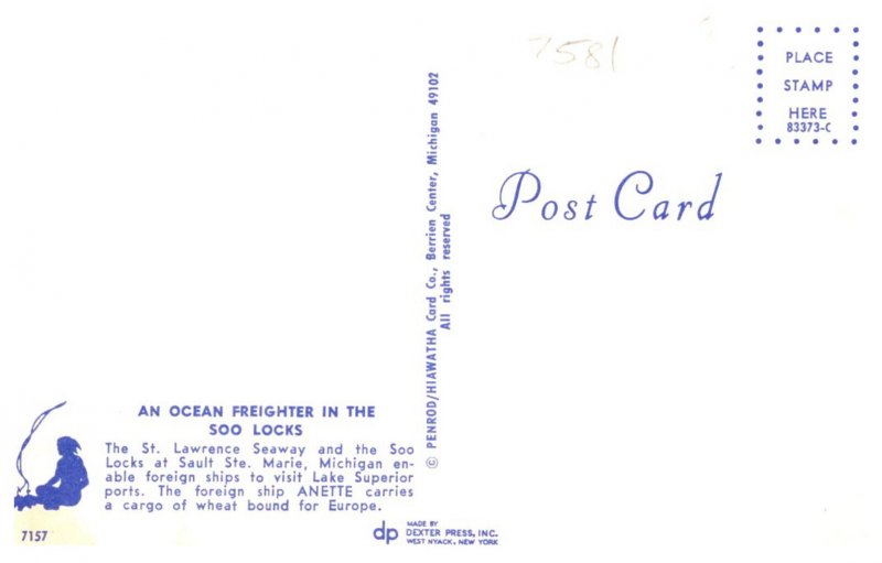 An Ocean Freighter in the Soo Locks