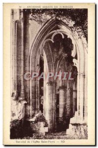 Old Postcard Abbey of Jumieges Low rating of the church Saint Pierre