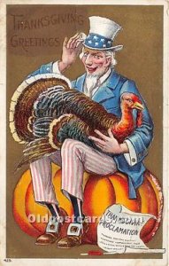 Uncle Sam Thanksgiving Greetings 1909 