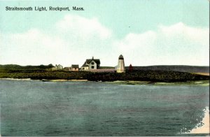 Straitsmouth Light, Rockport MA Vintage Postcard E62