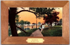 1909 Summer By Walter Framed Painting Artwork Posted Postcard