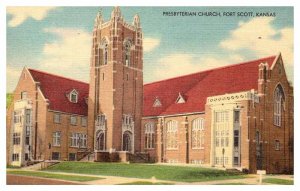 Postcard CHURCH SCENE Fort Scott Kansas KS AP2540