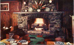 postcard MA - Red Coach Grilles - Boston location fireplace