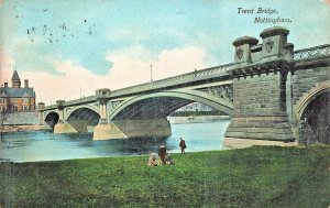 NOTTINGHAM ENGLAND~TRENT BRIDGE~1905 WOODBURY SERIES POSTCARD