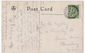 USA; Post Office, Baltimore, MD PPC 1911 Nuneaton PMK To Mr Mosley, Dewsbury 