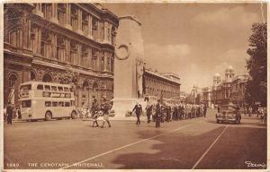 BR62005 the cenotaph whitehall double decker bus car london   uk