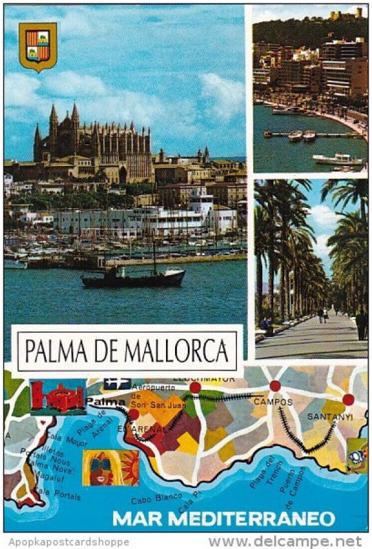 Spain Mallorca Cathedral and Port