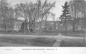 Granville Ohio 1907 Postcard Shepardson From Broadway