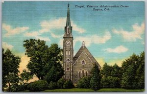 Dayton Ohio 1940s Postcard Chapel Verterans Administration Center