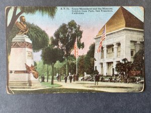 Grant Monument & Museum Golden Gate Park SF CA Litho Postcard H1158093324