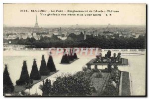Postcard Old Saint Cloud Park Location of Chateau Ancelen General view of Par...