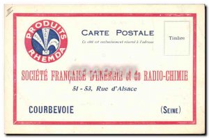 Old Postcard Advertisement Societe Francaise d & # 39Energie and Radio Chemis...