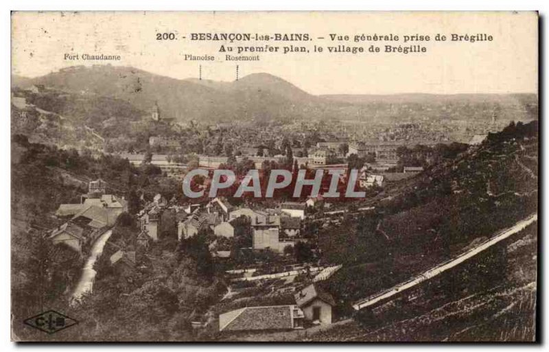 Besancon les Bains - Vue Generale taken Bregille the foreground village Bregi...