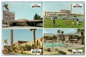 c1960's Fresno Las Vegas Bakersfield Indio Hacienda Motels CA Unposted Postcard