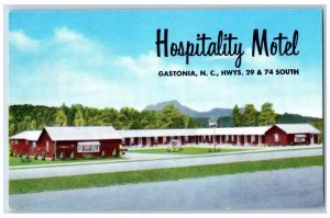 Gastonia North Carolina Postcard Hospitality Motel Exterior Building View c1940