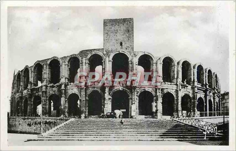 Old Postcard Arles B R Les Arenes