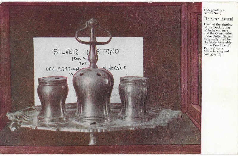 The Silver Ink Stand Used at the Signing of Declaration of Independence