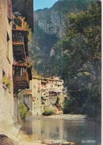 BF12730 pont en royans isere les maisons  suspendu et l france front/back image