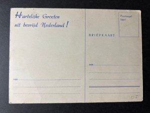 Mint Netherlands Liberation Freedom Postcard WWII The End of the Song