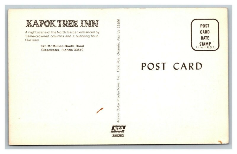 Vintage 1960's Advertising Postcard Kapok Tree Inn North Garden Clearwater FL